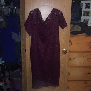 Torrid maroon sequin dress